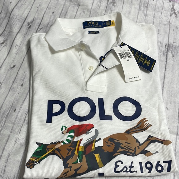 NWT Polo Ralph Lauren Classic Fit Mesh Graphic Shirt - Picture 8 of 9